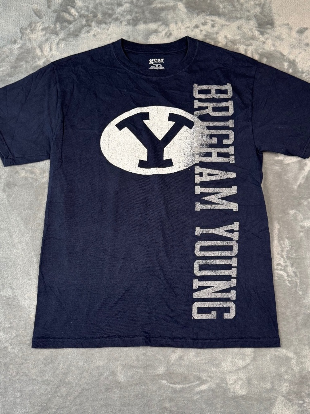 BYU Cougars T-Shirt Men Medium Navy Blue NCAA Football